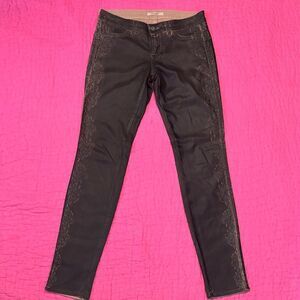 Rich & Skinny Women's dark brown waxed skinny Jeans, size 26